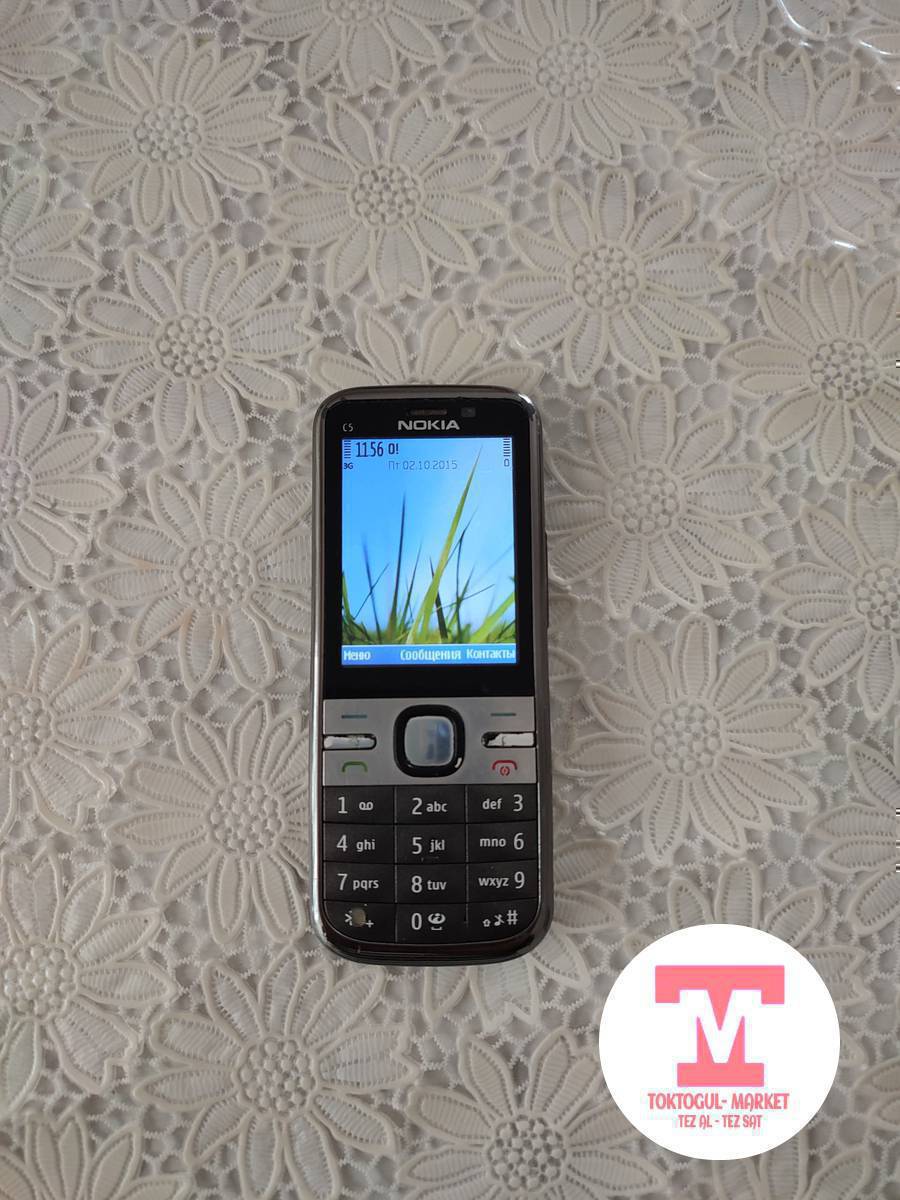 Nokia C5 телефону сатылат оригинал. Абалы жакшы, баасы 1900 сом