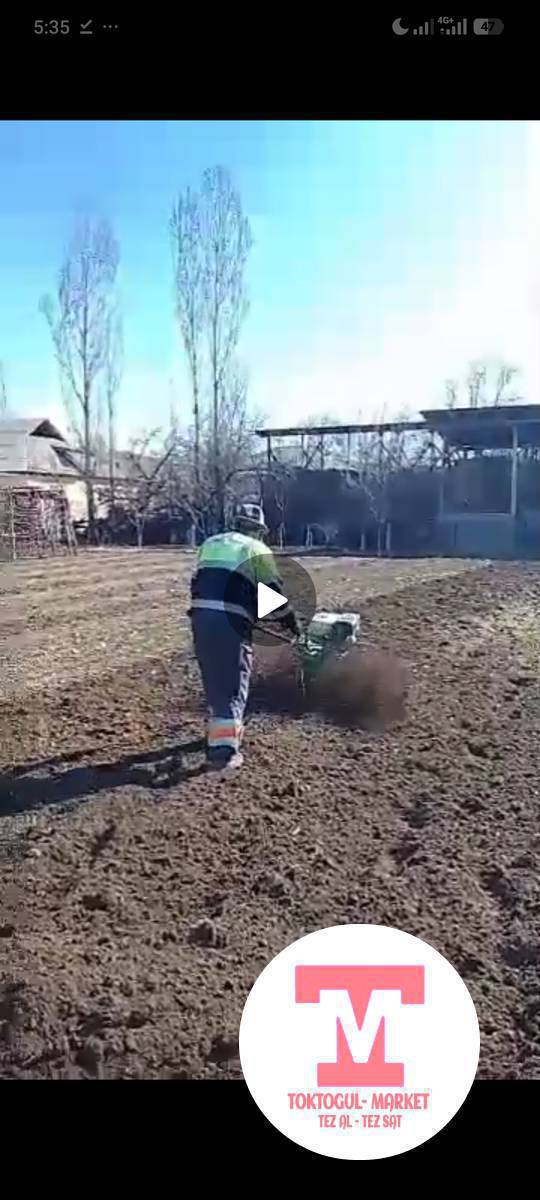 Мотоблок кызматта! Жер айдайбыз