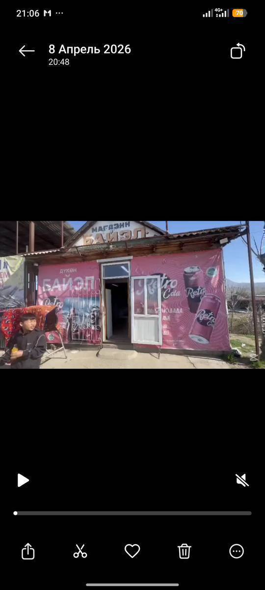 Трассадагы "Байэл"магазин арендага берилет! 
Учурда магазин иштеп жатат.