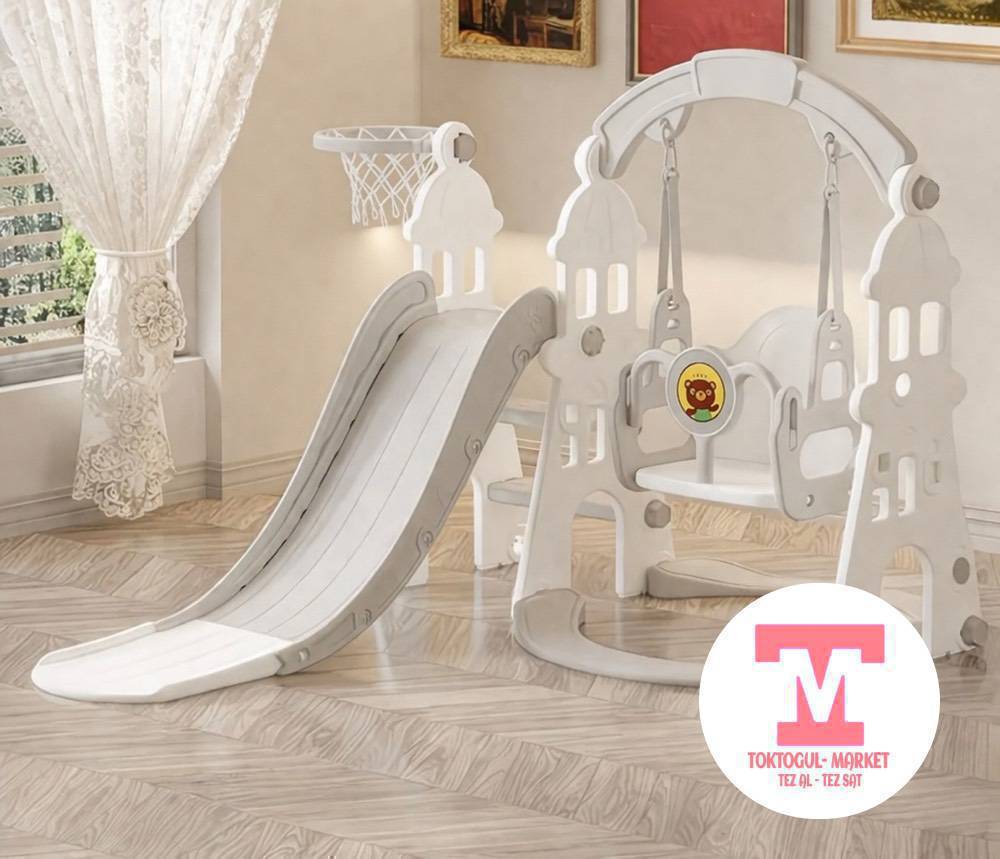 Жаңы абалдагы балдар ойноочу комплект сатылат! Горка и качеля. баскетбол шакеги бар — балаңыз зерикпейт.
Үйгө ылайыктуу, коопсуз жана бекем жасалган.
Абалы идеалдуу, баасы сүйлөшүлөт!