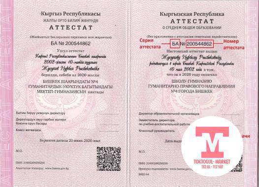 Аттестат!!!!Жоготуп алдык табып алгандар болсо байланышка чыгып коесунарбы