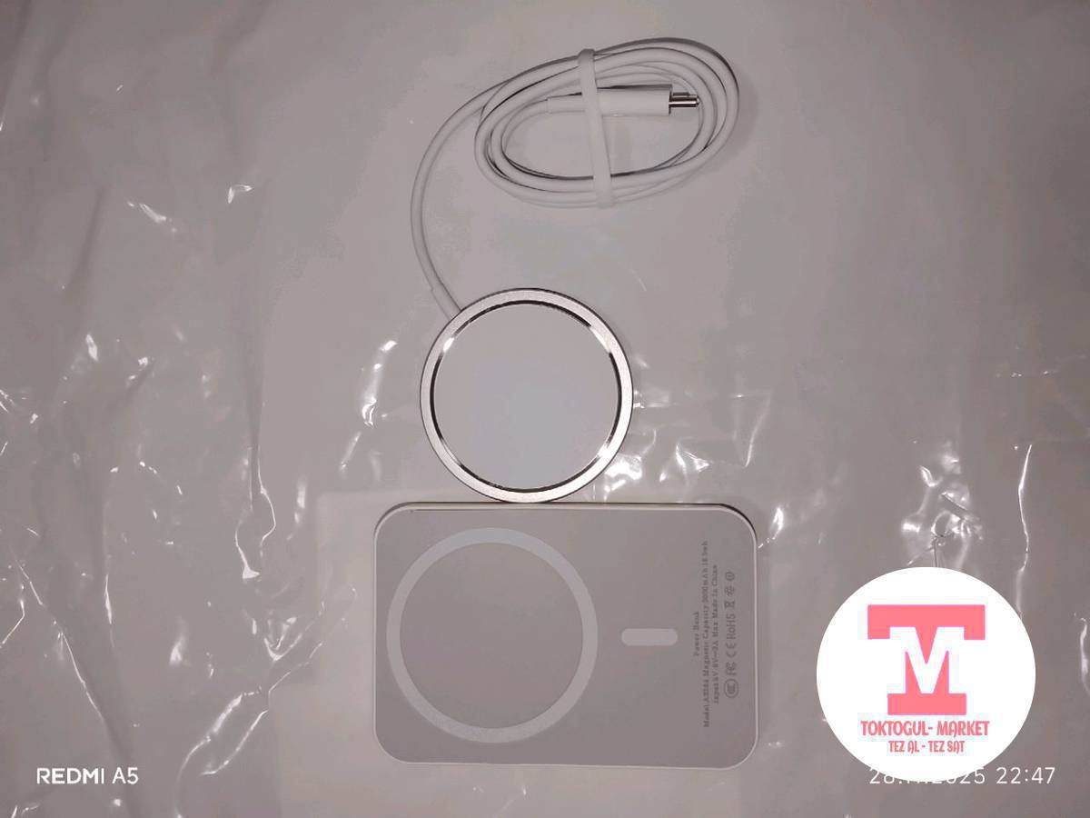 Магнитовый power bank менен магнитовый зарядка айфонго