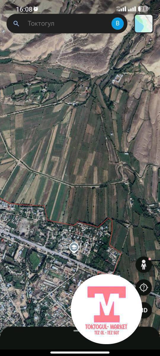 Кызыл-Туу айылында каналдын усту 41 сотук улуш жер сатылат, китеби бар