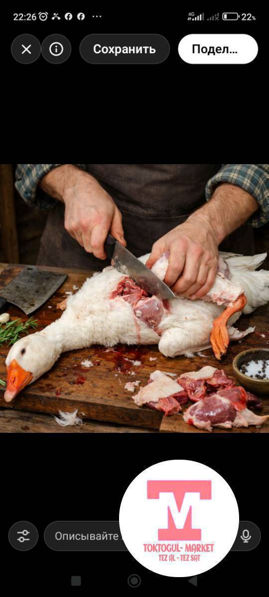 2 даана каз сойгонго  касапчы керек.