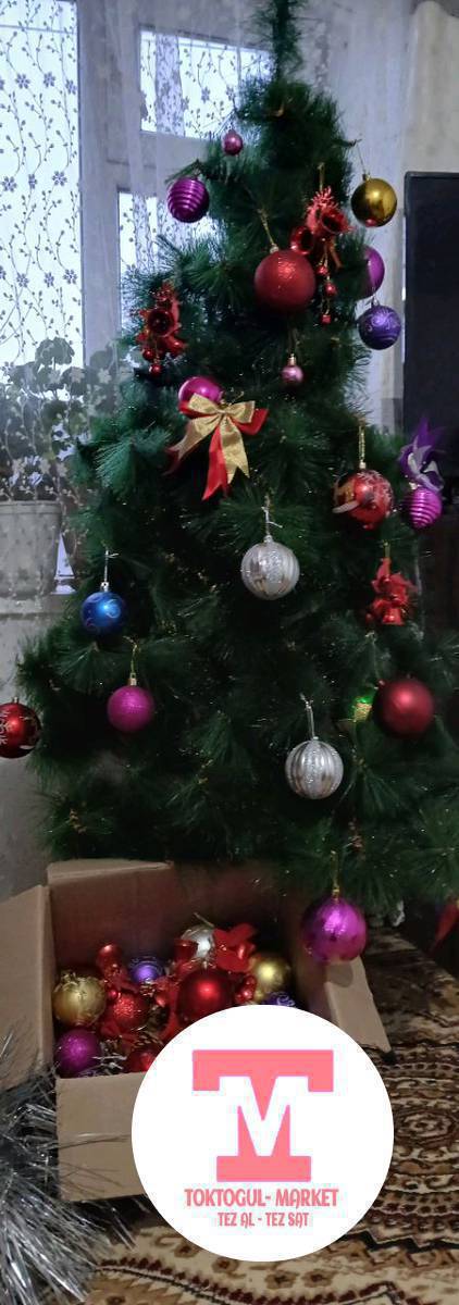 ёлка сатылат бойу 1м.50см оюнчуктар ы менен кошо