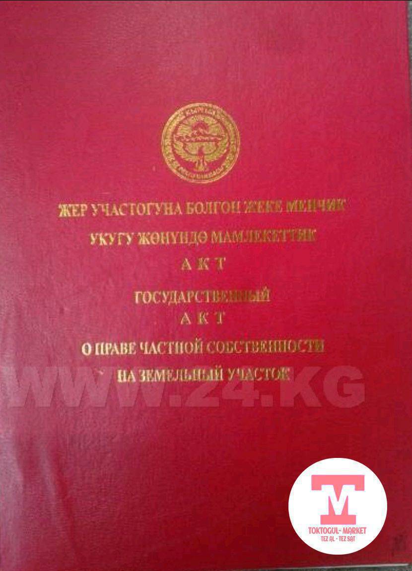 Чон-добо менен Достук кочосунун кесилишинен жер участок сатылат кызыл китеби бар документтери так баасы 1200000с
