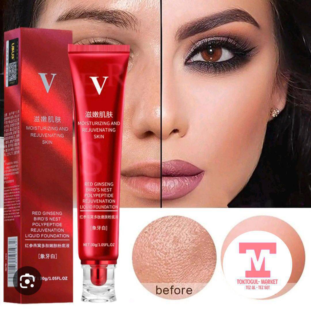 Тональный крем с женьшенем и птичьим гнездом).