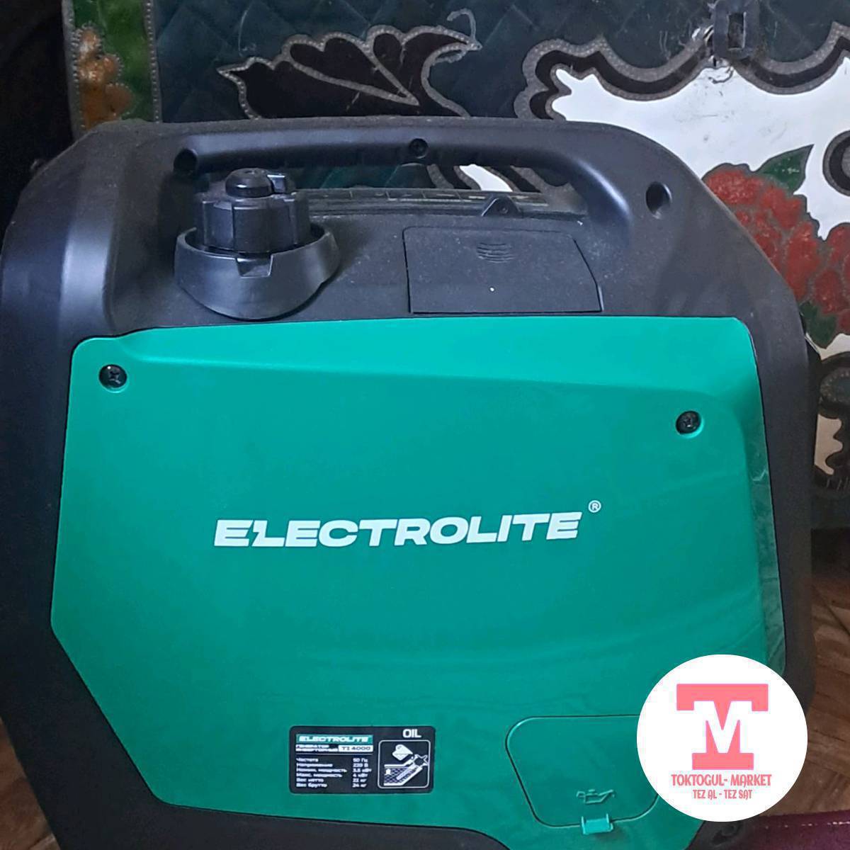 Инверторный генератор сатылат. Модель TI 4000, мощность 3,5/4 кВт, 220/50. Жаны. Инструкциялары бар.