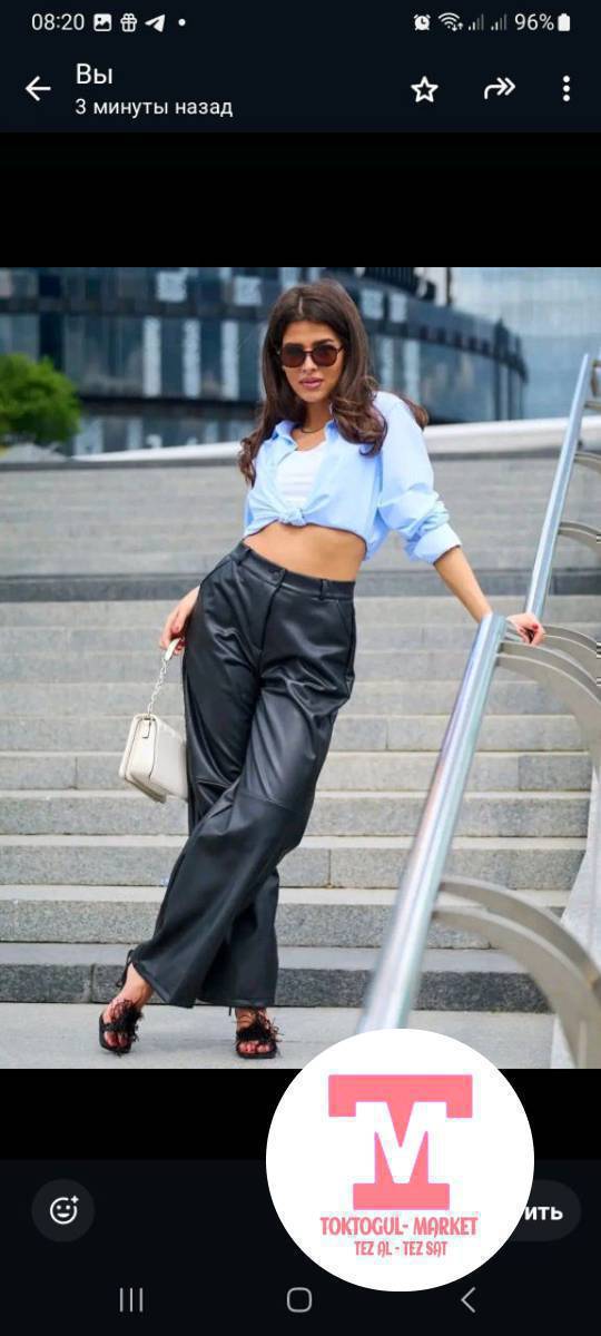 СПЕШИТЕ, МОДНИЦЫ!!! Количество ограничено. Распродажа кожаных брюк: палаццо и клеш, ткань - экокожа, цвет черный. Все размеры. Цена доступная.