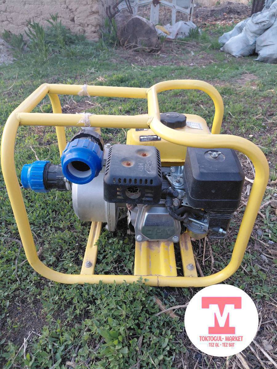Мотопомпо сатылат. 50 лук турбага кошулат. Ремонт болгон эмес . аз эле иштеген.
Бир гана сезон иштеген .
клубника,малина ж,б осумдууторду тамчылатып сугаруу учун жакшы. 
баасы келишим турдо .