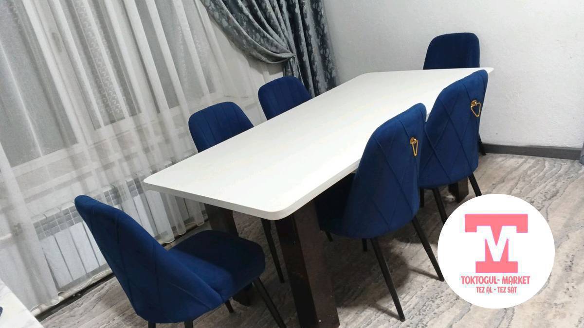 стол стулья сатылат качество мощный бираз эле  колдонгом серый чехолу менен